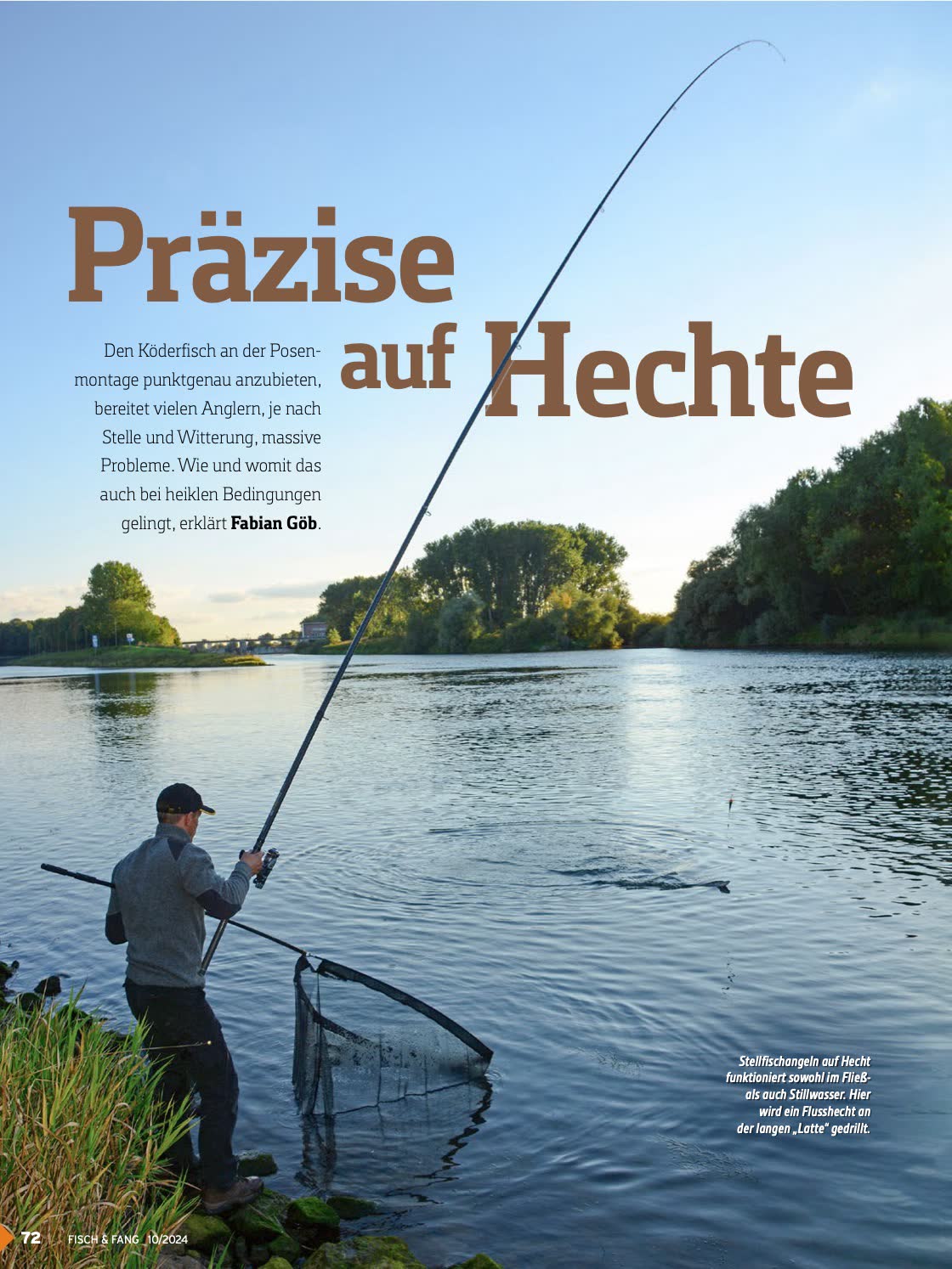 Aufmacherseite des Artikels Präzise auf Hechte in der FISCH & FANG 10/2024